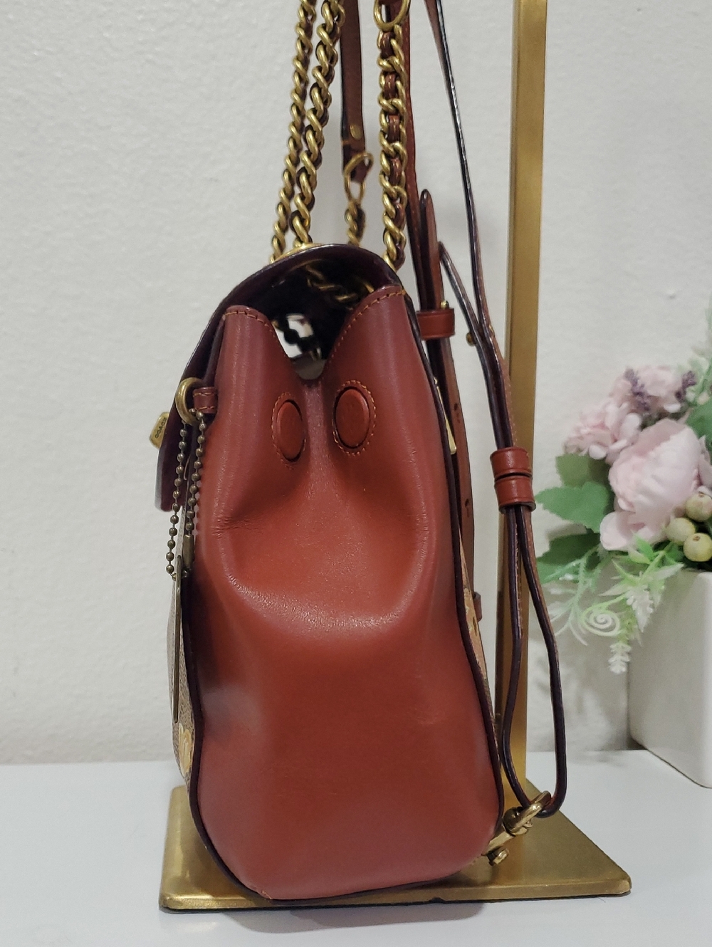 RARE Coach Parker Convertible Backpack 16 In Signature Canvas and Floral Print - Picture 13 of 16